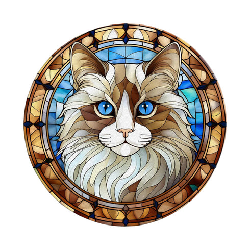 Cat Ragdoll Glass Suncatcher Worktop Saver